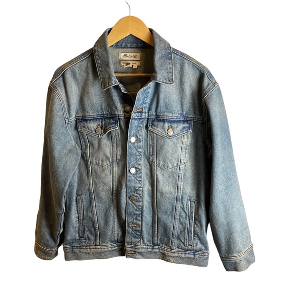 Madewell Trucker oversized Denim Jacket size S - Picture 6 of 11